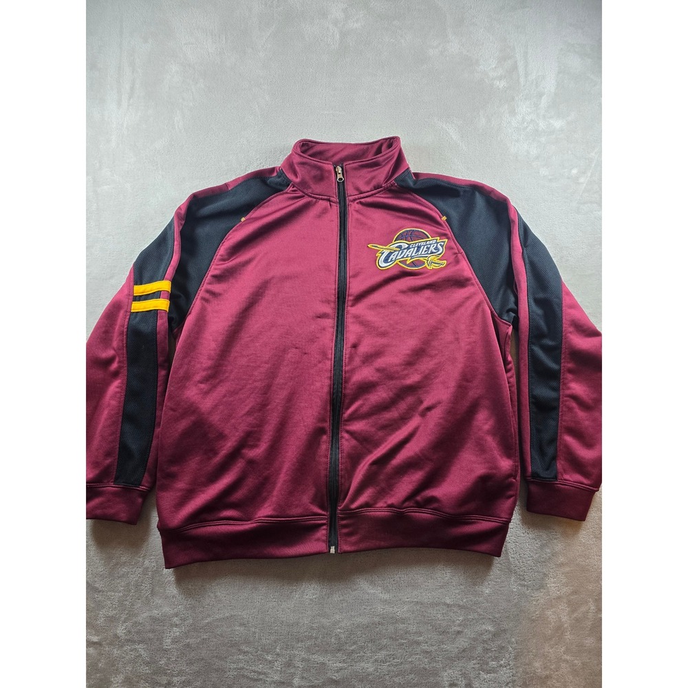 Cleveland Cavaliers Track Jacket Mens L Red Full‎ Zip Pockets Athleisure NBA